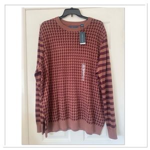 Perry Ellis Big & Tall Men’s Mix Pattern Crew Neck Sweater